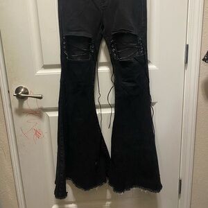 Banjul Black Flare Bell Bottom Jeans